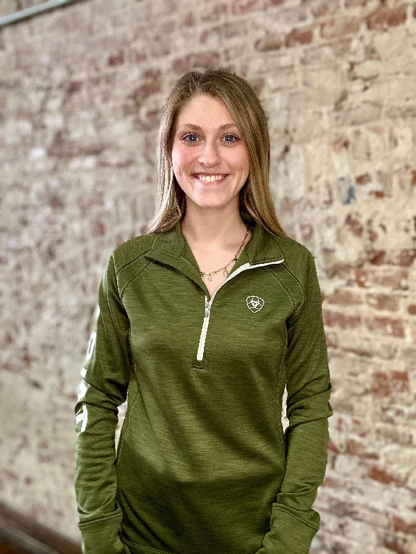Ariat Tek Team 1/2 Zip Sweatshirt [Winter Moss] Hoodie Crop Top Short Trendy