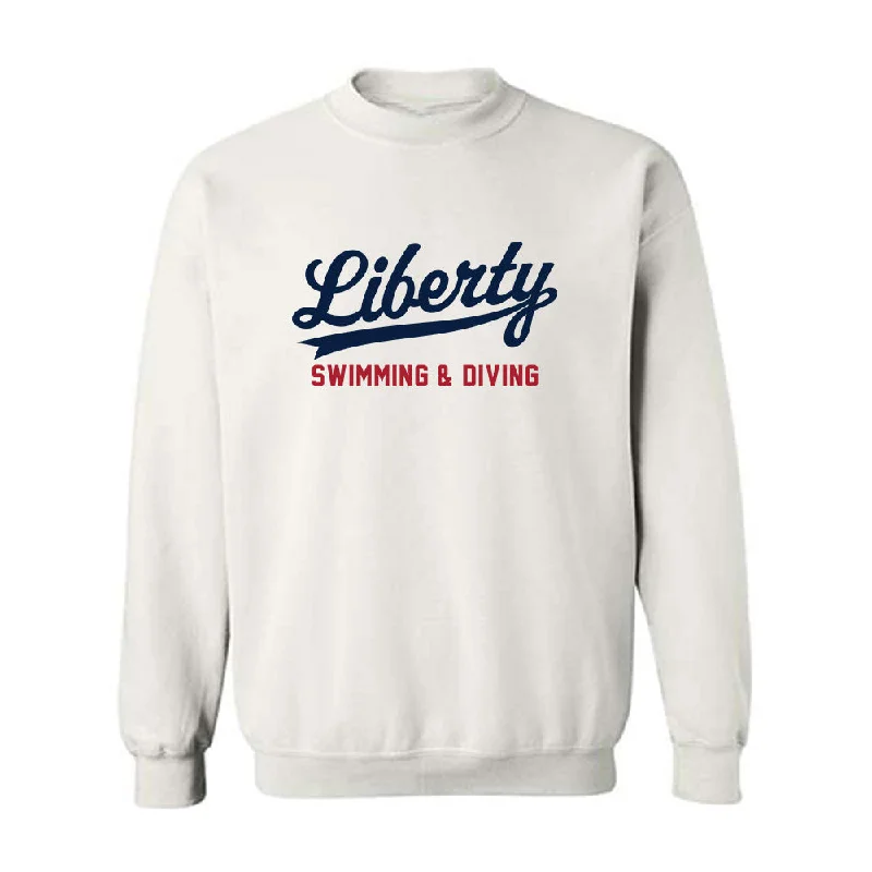 Liberty - NCAA Women's Swimming & Diving : Mary-Ashlynne Gordon - Classic Shersey Crewneck Sweatshirt Hoodie with Snap Buttons Easy Quick