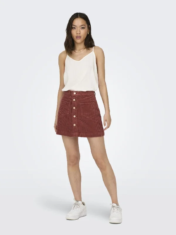 Amazing Cord Skirt linen skirt relaxed