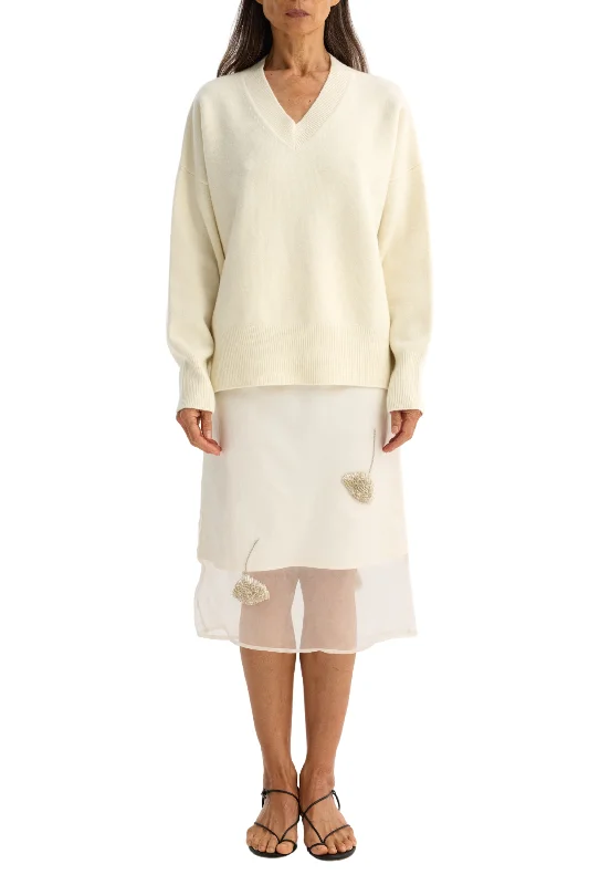 Embellished Organza Skirt cashmere skirt fine