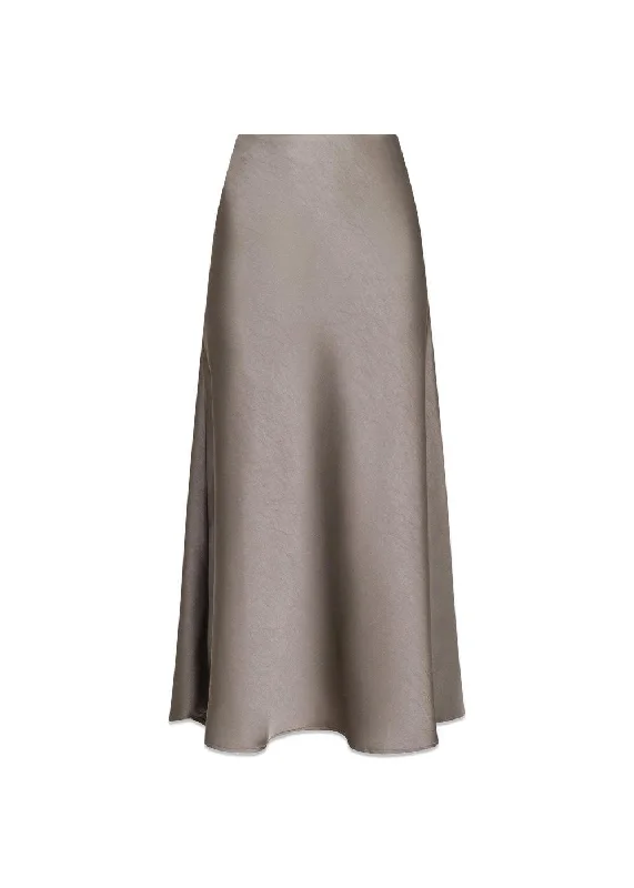 Bovary Skirt - Warm Grey velvet skirt luxury