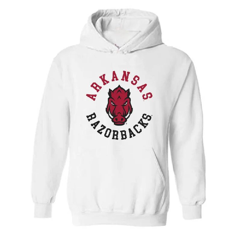 Arkansas - NCAA Women's Swimming & Diving : Isabella Perreira - Generic Shersey Hooded Sweatshirt Hoodie with Snap Buttons Easy Quick