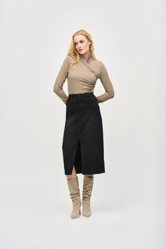 Joseph Ribkoff High-rise Midi Pencil Skirt, Style #243963 corduroy skirt cozy