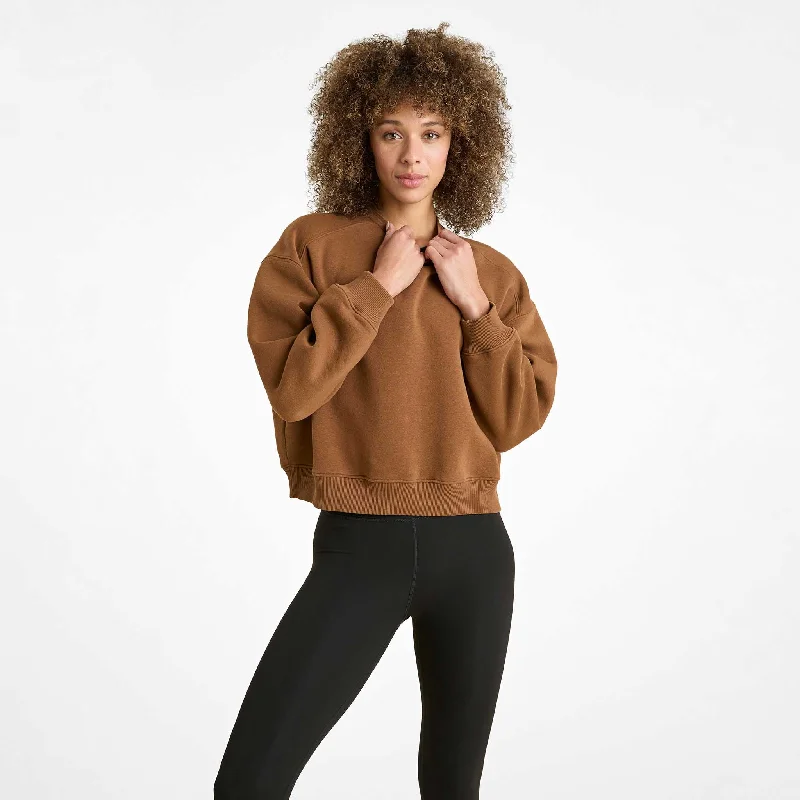 Classic Crewneck Sweatshirt | Chocolate Hoodie with Longline Fit Extended Stylish