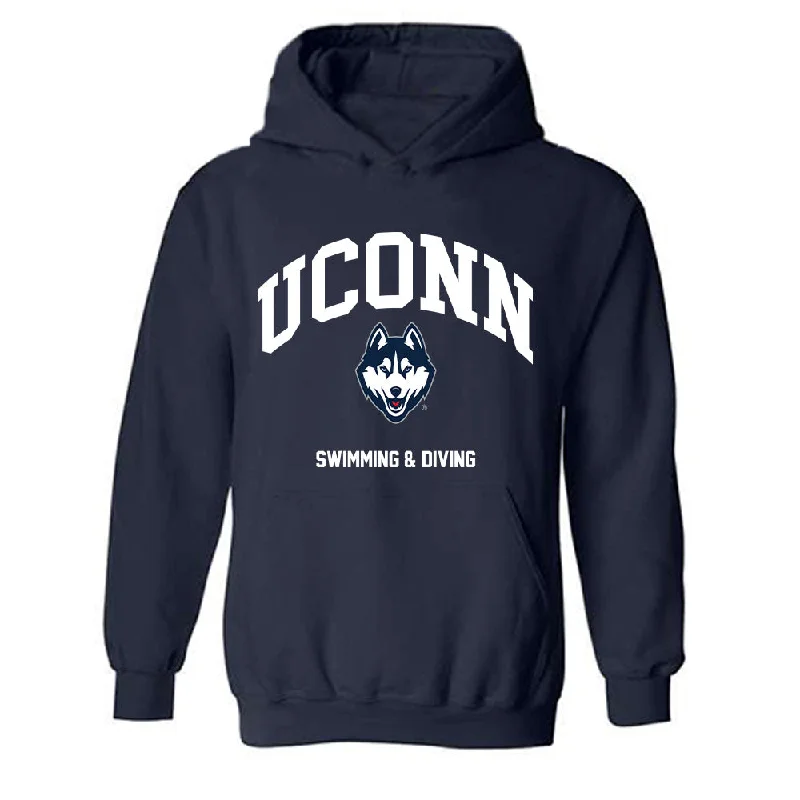 UConn - NCAA Women's Swimming & Diving : Norah Rome - Classic Shersey Hooded Sweatshirt Hoodie with Elastic Waist Stretchable Comfortable
