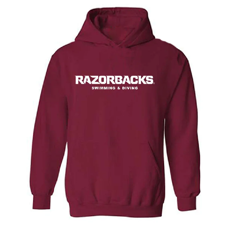 Arkansas - NCAA Women's Swimming & Diving : Isabella Perreira - Classic Shersey Hooded Sweatshirt Hoodie with Zipper Placket Modern Functional