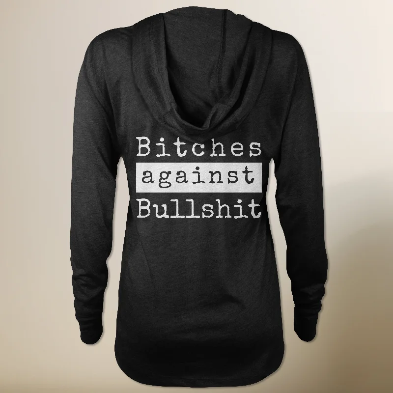 Bitches Against Bullshit Malicious Long-Sleeved T-Shirt Hoodie Hoodie with Print Artistic Unique Bitches Against Bullshit Malicious Long-Sleeved T-Shirt Hoodie Hoodie with Print Artistic Unique