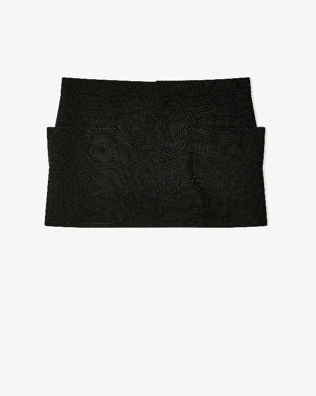 Rick Owens - Women's Cut-Off Mini Skirt - (Black) chiffon skirt airy