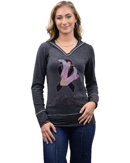 Liberty Wear Collection Tops: Hoodie Let's Go Girls Hoodie with Exposed Zipper Edgy Industrial Liberty Wear Collection Tops: Hoodie Let's Go Girls Hoodie with Exposed Zipper Edgy Industrial