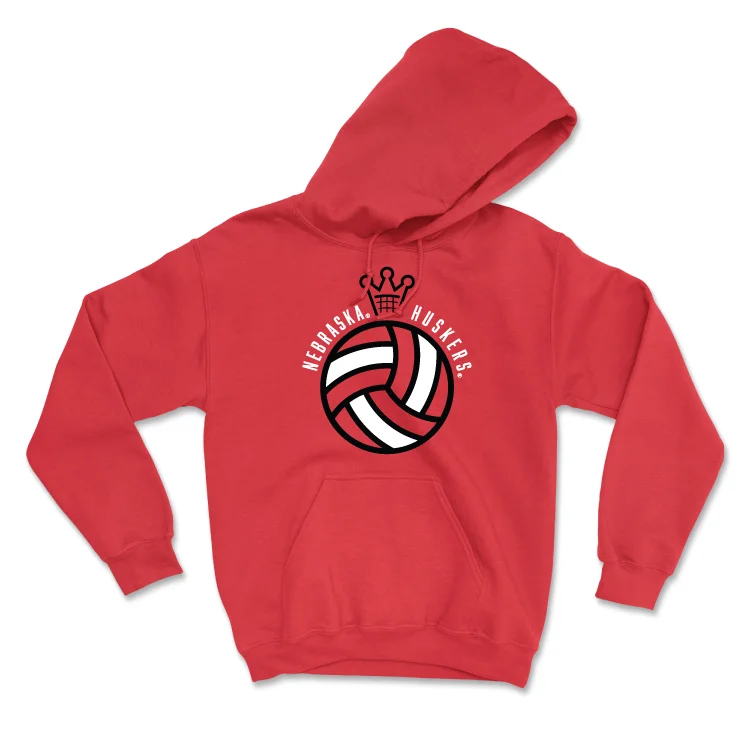 Red Women's Volleyball Crown Hoodie - Lexi Rodriguez Hoodie with Typography Text Message Red Women's Volleyball Crown Hoodie - Lexi Rodriguez Hoodie with Typography Text Message