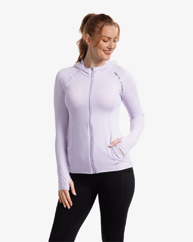 BloqUV: Women's UPF 50 Hoodie Jacket (9015) - Lavender Hoodie with Batwing Sleeves Loose Dramatic BloqUV: Women's UPF 50 Hoodie Jacket (9015) - Lavender Hoodie with Batwing Sleeves Loose Dramatic