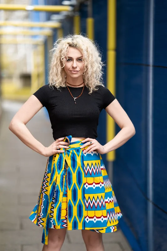 African Wrap Skirt In Amazing Kente wool skirt warm