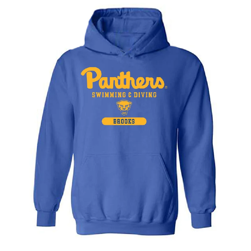 Pittsburgh - NCAA Women's Swimming & Diving : Jocelyn Brooks - Classic Shersey Hooded Sweatshirt Hoodie with Double Zipper Versatile Adjustable