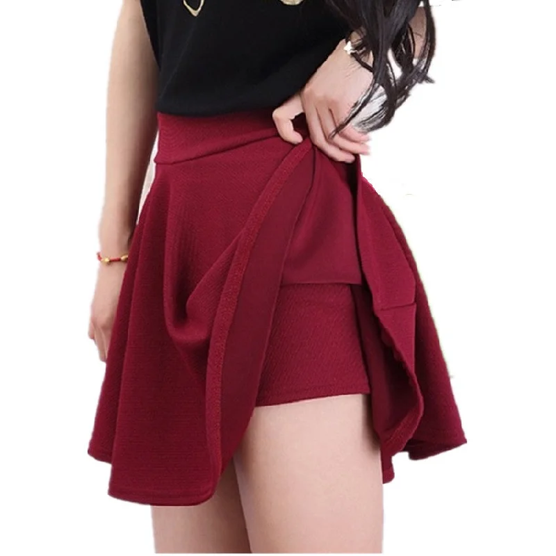 Clobee 2018 Woman Shorts Skirt Fashion High Waist Sexy Office Lady Skirts Female Elastic Mini Skirt Autumn Women Skirt silk skirt sleek
