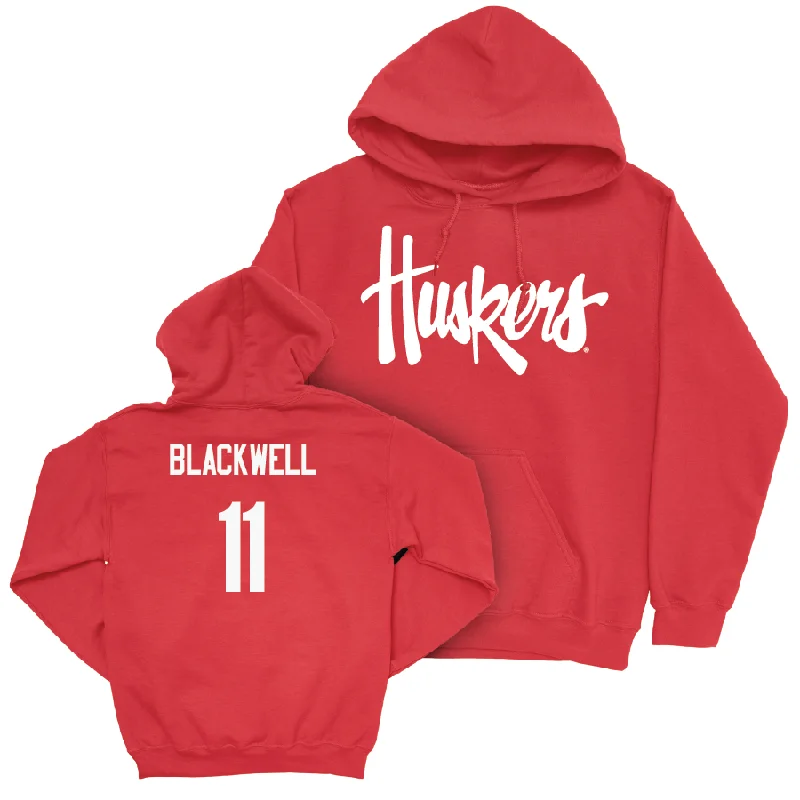 Red Women's Volleyball Huskers Hoodie - Leyla Blackwell Oversized Hoodie Comfort Casual Red Women's Volleyball Huskers Hoodie - Leyla Blackwell Oversized Hoodie Comfort Casual