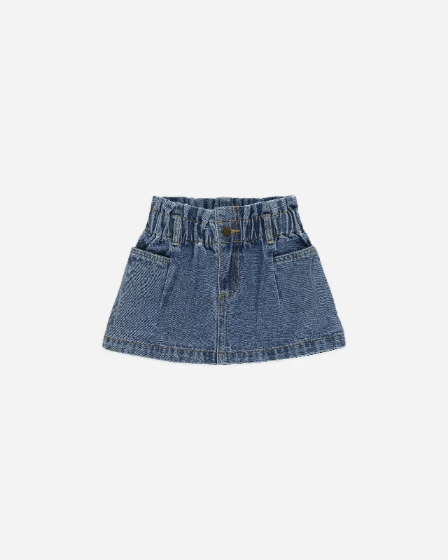 Denim Mini Skirt || Indigo denim skirt trendy