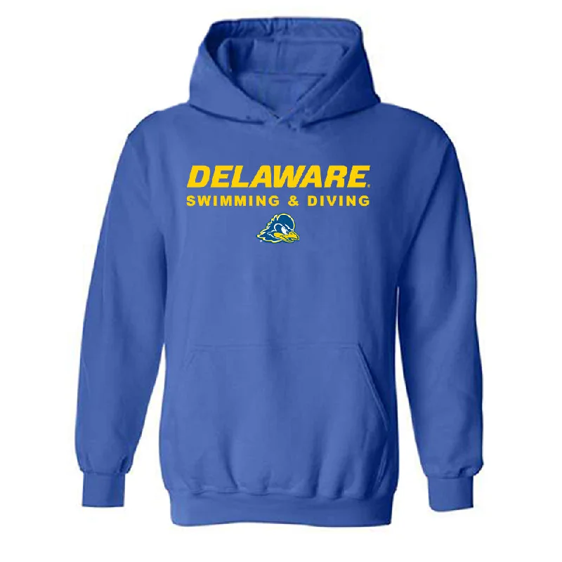 Delaware - NCAA Women's Swimming & Diving : Brenna Ross - Hooded Sweatshirt Classic Shersey Hoodie with Drop Shoulder Relaxed Streetwear