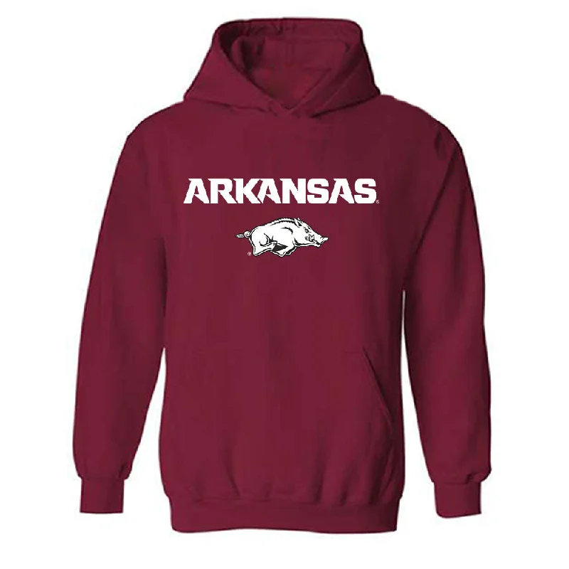 Arkansas - NCAA Women's Swimming & Diving : Isabella Perreira - Classic Shersey Hooded Sweatshirt Hoodie with Double Zipper Versatile Adjustable