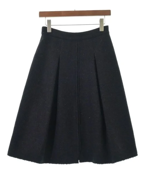 CHANEL Knee length skirts silk skirt sleek