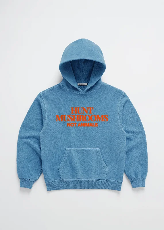 Hunt Mushrooms Hoodie Hoodie with Hem Applique Textured Unique