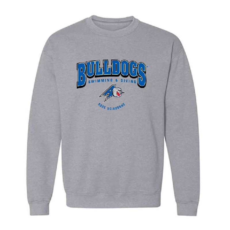 UNC Asheville - NCAA Women's Swimming & Diving : Rose Sciaudone - White Classic Sweatshirt Hoodie with Bell Sleeves Flared Feminine