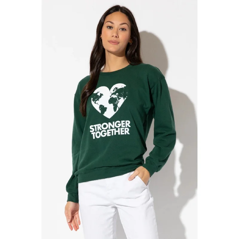 Sub_Urban Riot Womens Heart Willow Sweatshirt XS Green Stronger Together NWT Hoodie Crop Top Short Trendy Sub_Urban Riot Womens Heart Willow Sweatshirt XS Green Stronger Together NWT Hoodie Crop Top Short Trendy