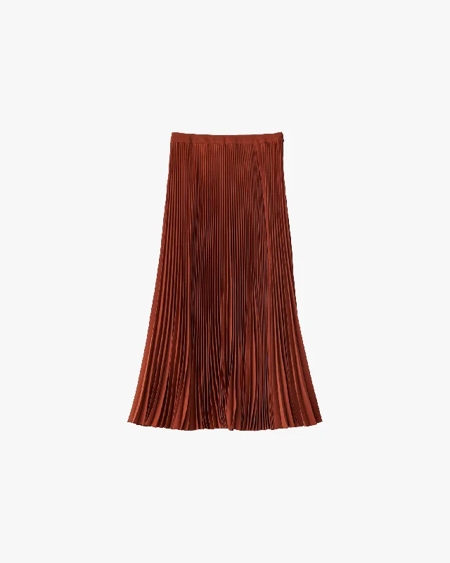 Satin Pleats Skirt wool skirt warm