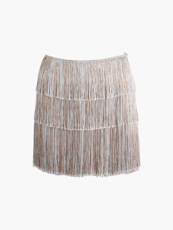 Moonlight Fringe Skirt flowy skirt hem