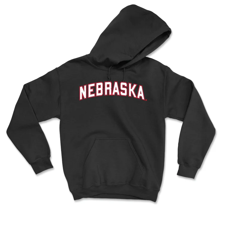 Women's Volleyball Black Nebraska Hoodie - Merritt Beason Hoodie with Zipper Versatile Modern Women's Volleyball Black Nebraska Hoodie - Merritt Beason Hoodie with Zipper Versatile Modern