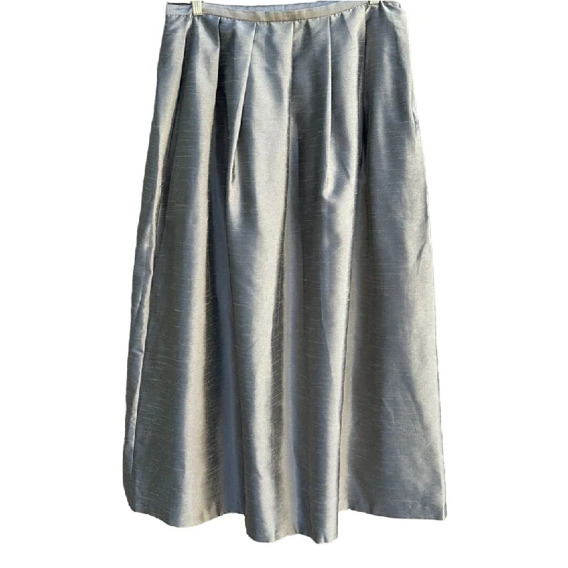 First Issue Liz Claiborne Women's Silver Formal Pleated Full Midi Skirt Size 16 casual skirt length