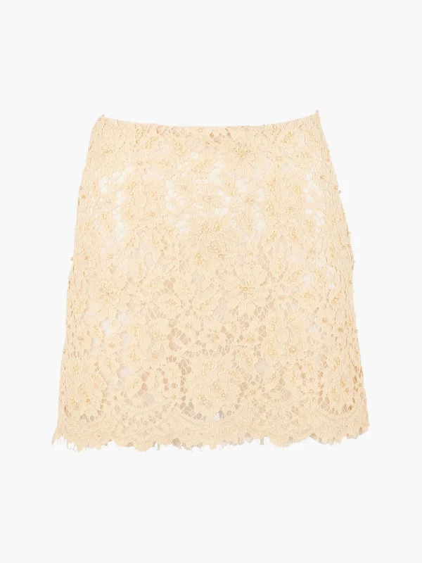 Charlie Lace Mini Skirt denim skirt durable