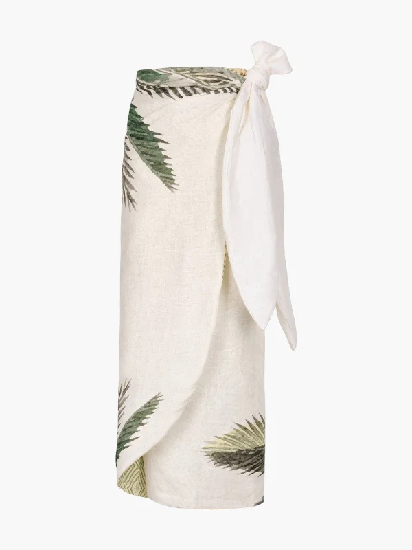 Mapara Linen Skirt | Ivory Palms cashmere skirt plush