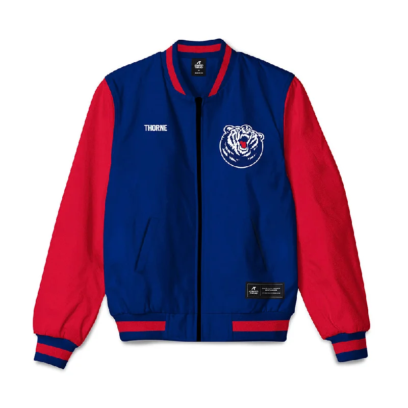 Belmont - NCAA Women's Track & Field : Kaitlyn Thorne - Bomber Jacket Welt Pockets Slit Pockets Flap Pockets