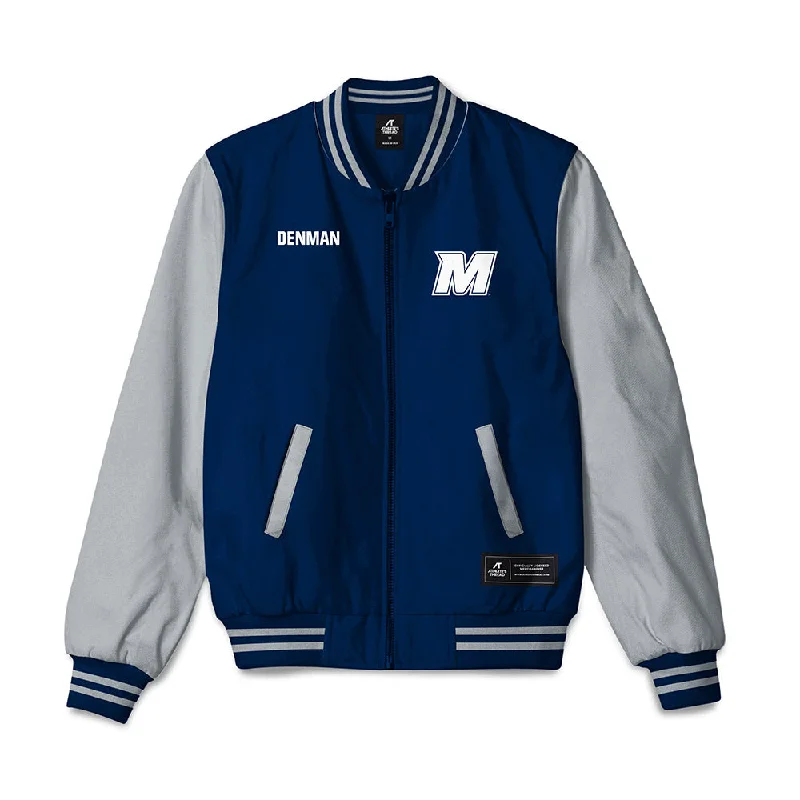 Monmouth - NCAA Women's Track & Field : Claire Denman - Bomber Jacket Chenille Fabric Brocade Fabric Lace Fabric