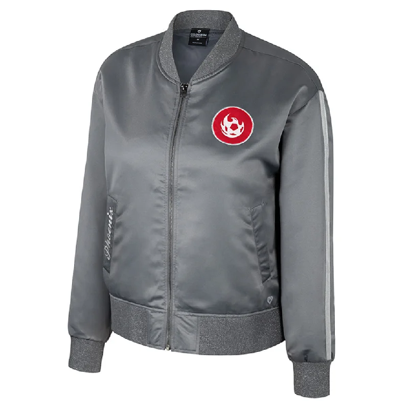 Phoenix Rising Women's Colosseum Romance Glitter Bomber Jacket Hooded Jacket Caped Jacket Shawl Collar Jacket