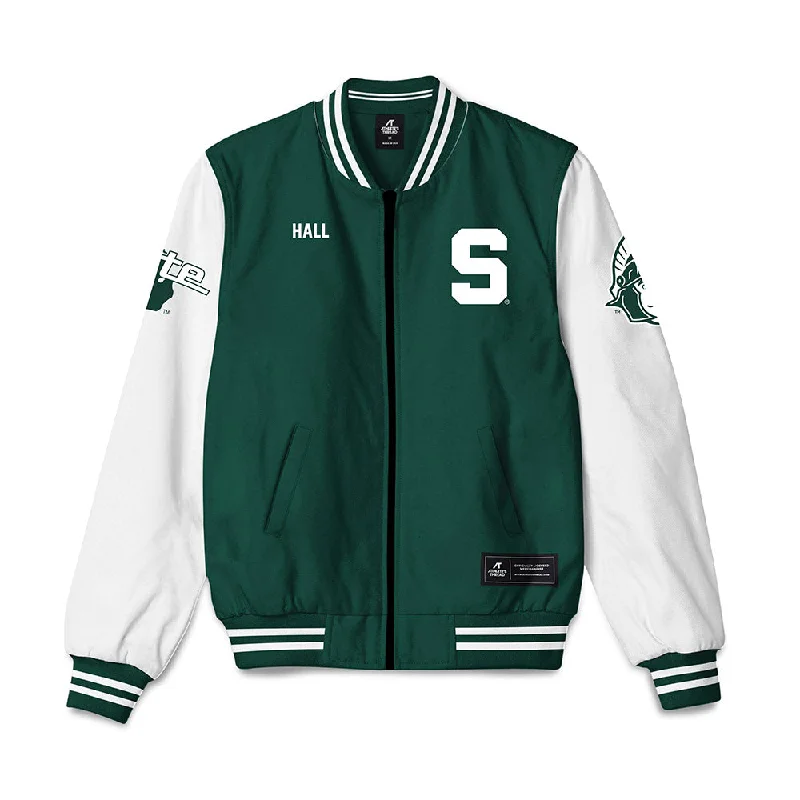 Michigan State - NCAA Women's Track & Field : Anyssa Hall - Bomber Jacket Mesh Jacket Canvas Jacket Denim Jacket Michigan State - NCAA Women's Track & Field : Anyssa Hall - Bomber Jacket Mesh Jacket Canvas Jacket Denim Jacket