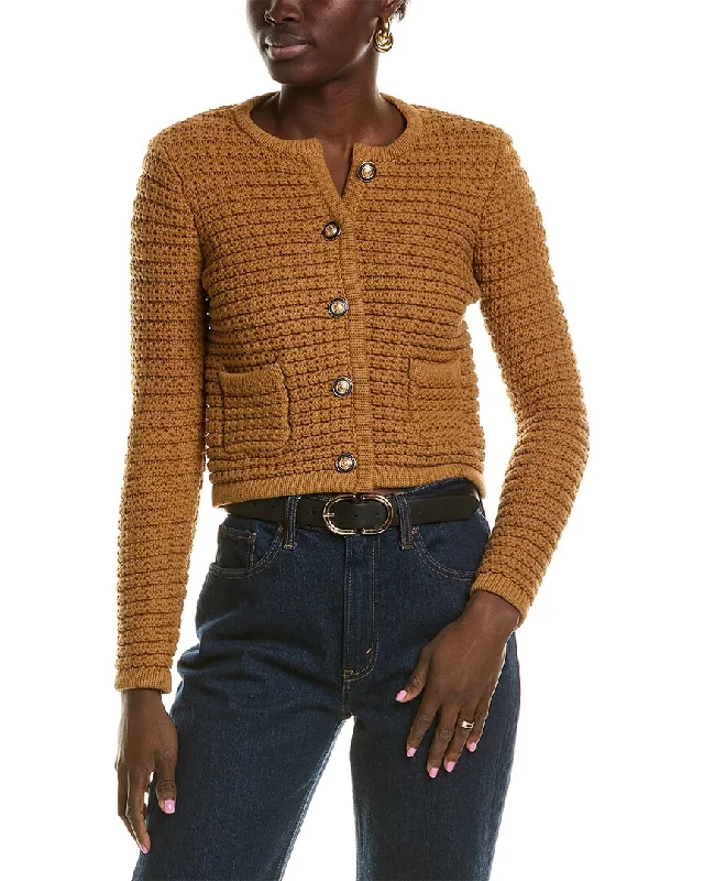 Walter Baker Janis Cardigan Spandex Blend Rayon Blend Denim Blend