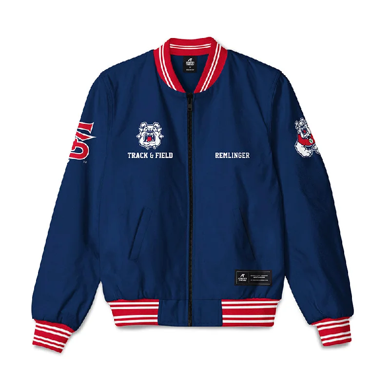 Fresno State - NCAA Women's Track & Field : Anne Remlinger - Bomber Jacket Tailored Jacket Straight Jacket A-Line Jacket