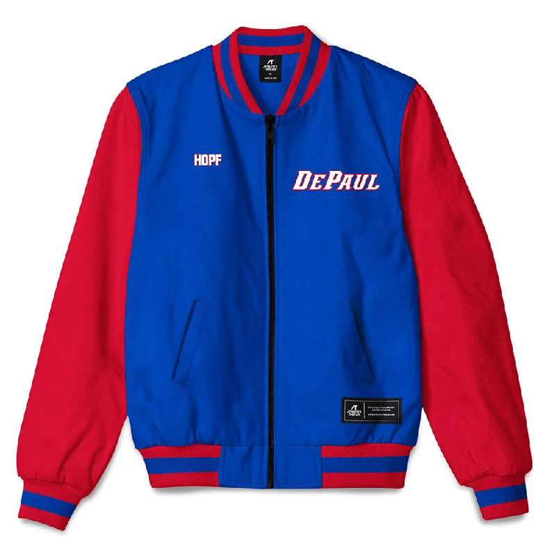 DePaul - NCAA Women's Track & Field : Jaiah Hopf - Bomber Jacket Cotton Jacket Linen Jacket Terry Jacket