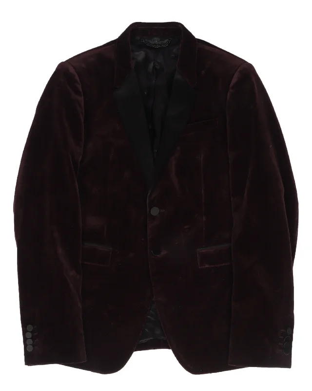 Silk Blazer Women's Patchwork Suit