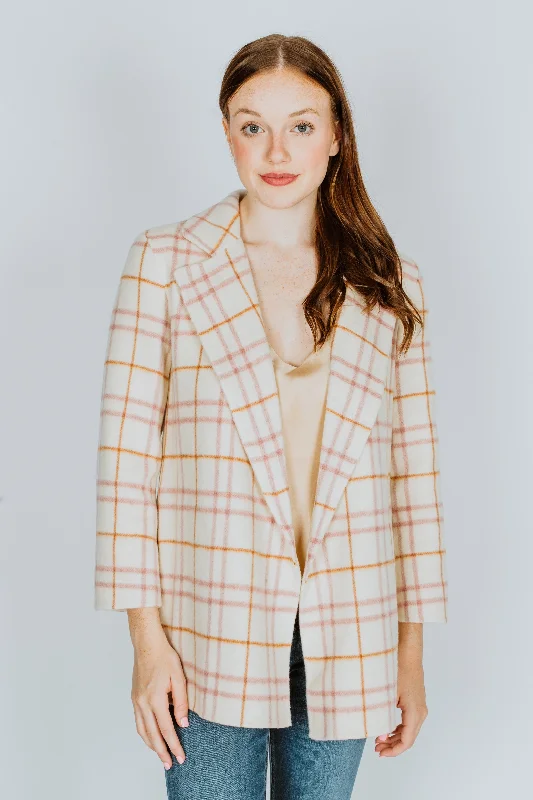 Theory Clairene Autumn checked blazer Women's Radiation Jacket