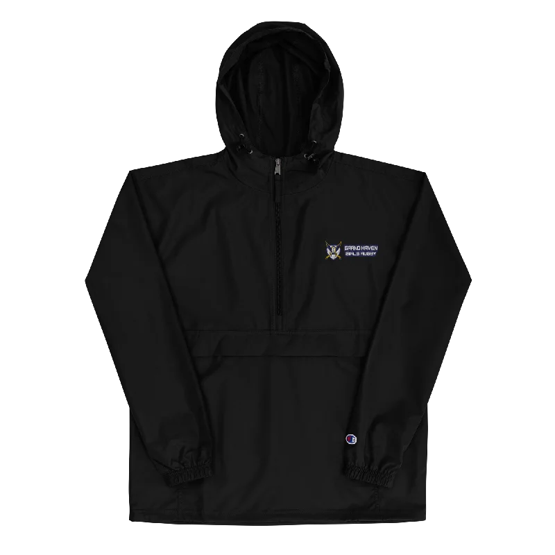 GHGR Embroidered Champion Packable Jacket Oversized Jacket Tailored Jacket Straight Jacket GHGR Embroidered Champion Packable Jacket Oversized Jacket Tailored Jacket Straight Jacket