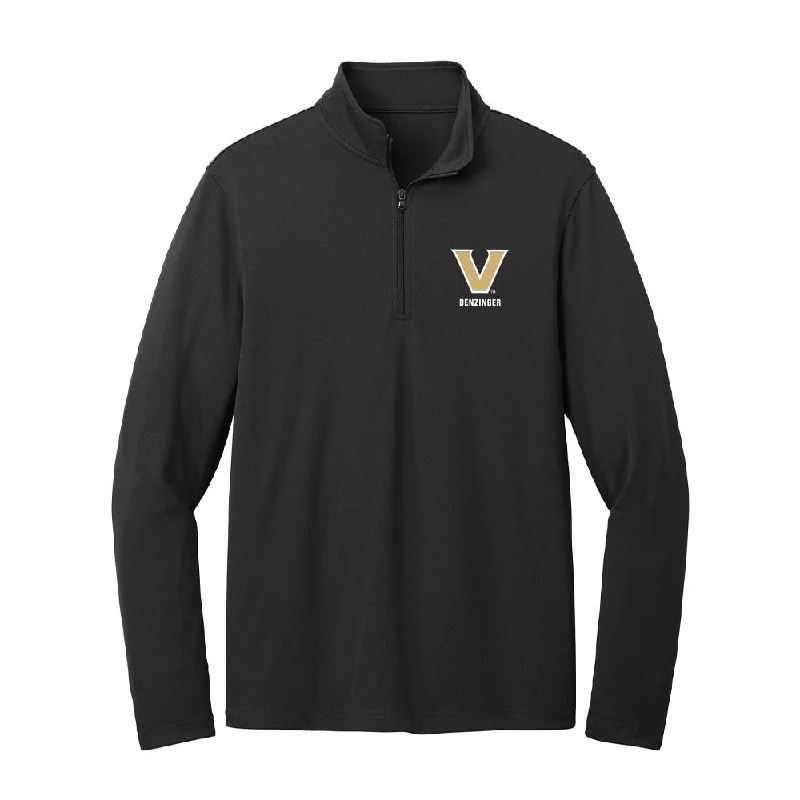 Vanderbilt - NCAA Women's Track & Field : Tina Benzinger - Lightweight Quarter Zip Jacket Cotton Fabric Linen Fabric Terry Fabric