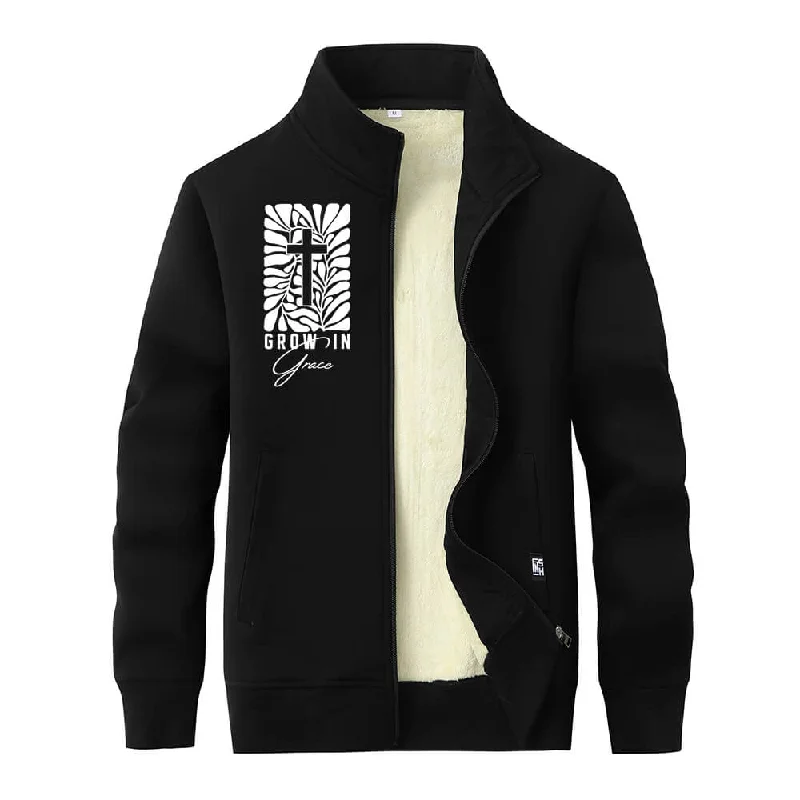 Grow In Grace Cross Stand Collar Zip Fleece Sherpa Cardigan Chenille Fabric Brocade Fabric Lace Fabric Grow In Grace Cross Stand Collar Zip Fleece Sherpa Cardigan Chenille Fabric Brocade Fabric Lace Fabric