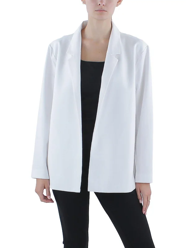 Womens Knit Ponte Open-Front Blazer Women's Luxurious Jacket