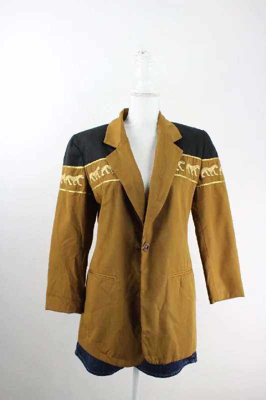 Vintage Lion Blazer (L) Women's Warm Suit