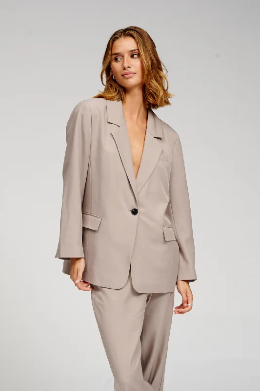 Oversized Blazer - Grå Women's Professional Jacket