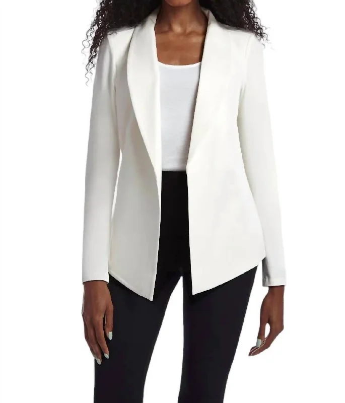 Hartley Slim Fit Blazer In White Silk Women's Blazer