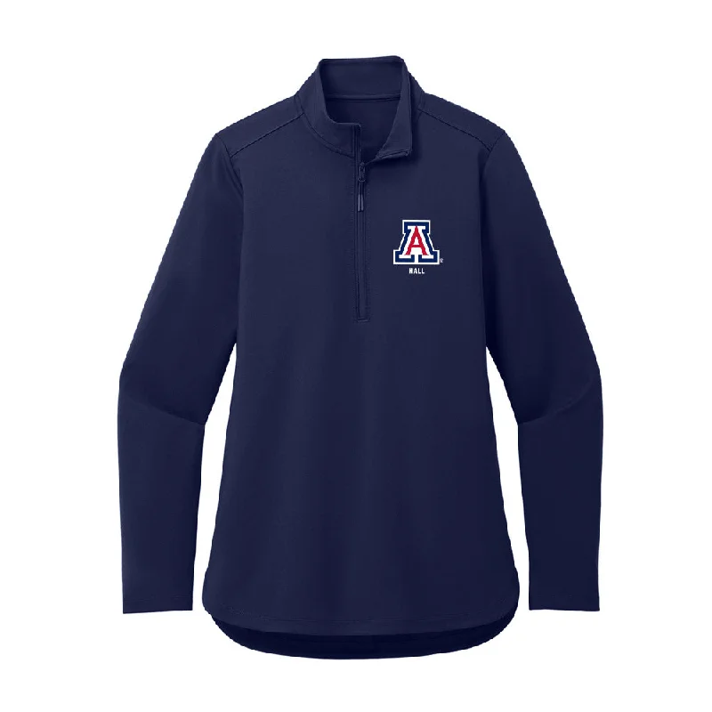 Arizona - NCAA Women's Track & Field : Keilee Hall - Women's Premium Quarter Zip Jacket Knit Fabric Woven Fabric Fleece Fabric