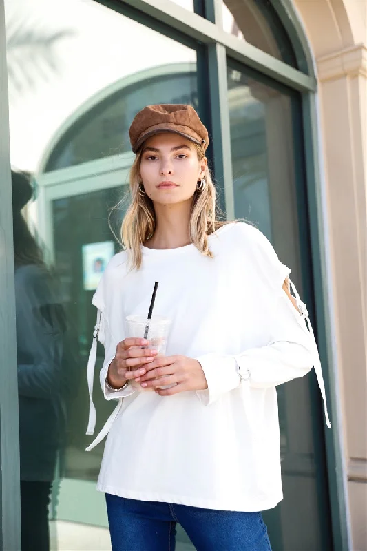 Long Sleeve Cut-out Sweater Collared Crew Neck Turtle Neck